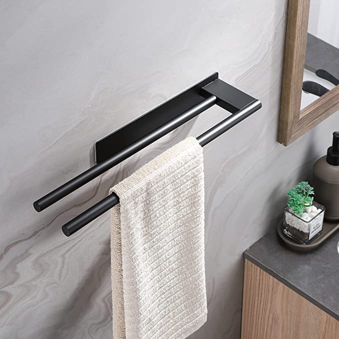 Cross-border Non-drilling 304 Stainless Steel Towel Rack Bathroom Toilet Towel Bar Non-drilling Towel Storage Rack