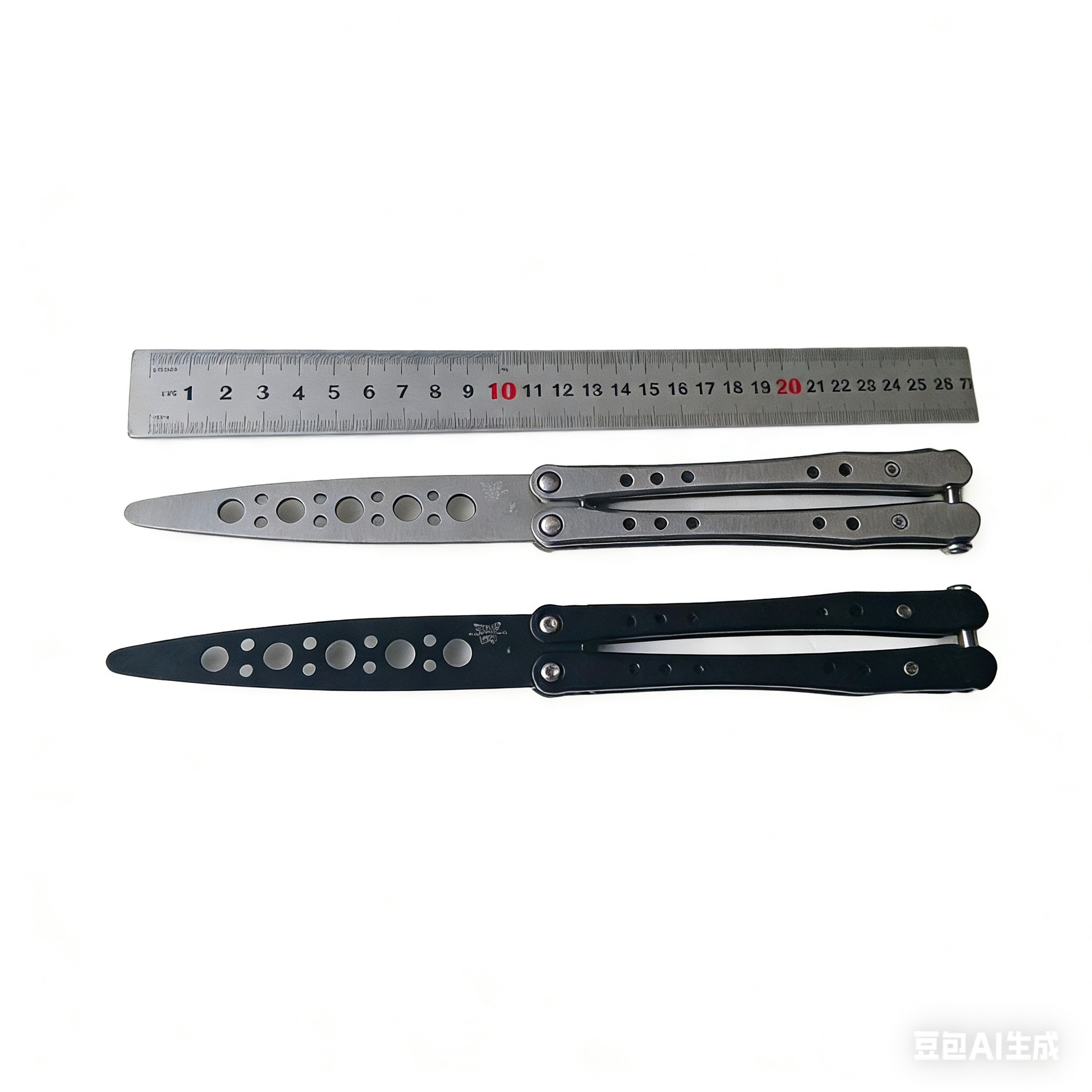 新款蝴蝶训练甩刀工具   不开刃练习 新手C55蝴蝶刀