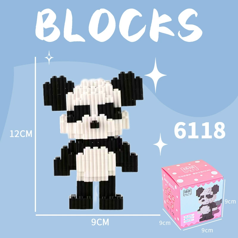 Cartoon Building Block Toy Set, Mini Constructor Doll, 9×9×9 cm, Assorted Character Designs