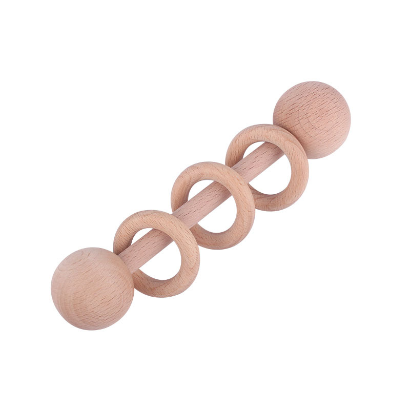 Creative New Beech juguete para niños mordedor infantil ejercicio sonajero de mano bebé interactivo educativo mordedor palo