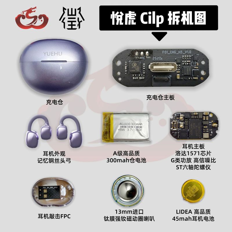 Shenglong Yuehu クリップオン ワイヤレス Bluetooth ヘッドセット Yuehu Clip Lida 1571 超長バッテリー寿命スポーツ|undefined