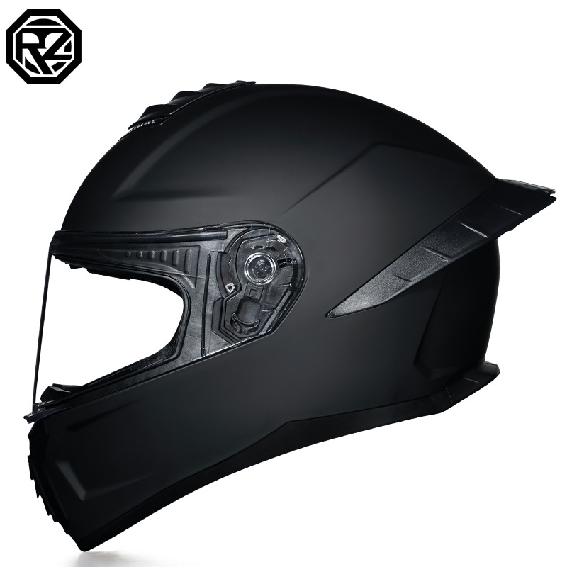 Casco de Motocicleta Certificado ORZ3c para Hombre y Mujer, Casco Integral de Doble Lente, Alerón Trasero Personalizado de Verano, Estilo Semi-Integral con Bluetooth