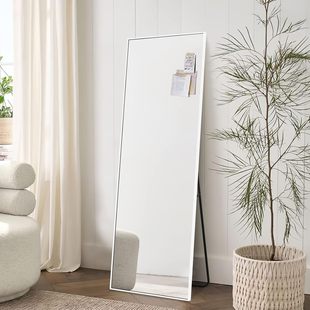 Multifunctional Full-Body Dressing Mirror, Rotatable and Movable Clothes Hanger, Integrated Entrance Bedroom Floor-Standing Mirror
