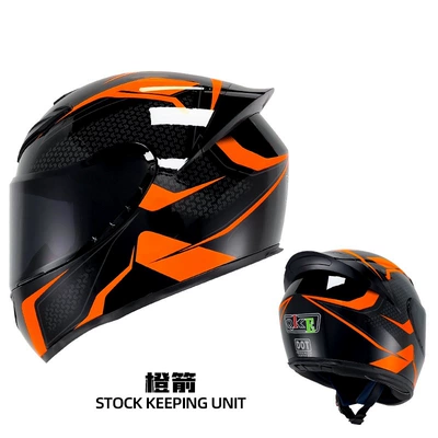 Motorcycle Safety Supplies — Aliexpress Cycling Helmet, Dropshipping - qk111-orange-arrow-with-black-mirror-foreign-trade-edition-s