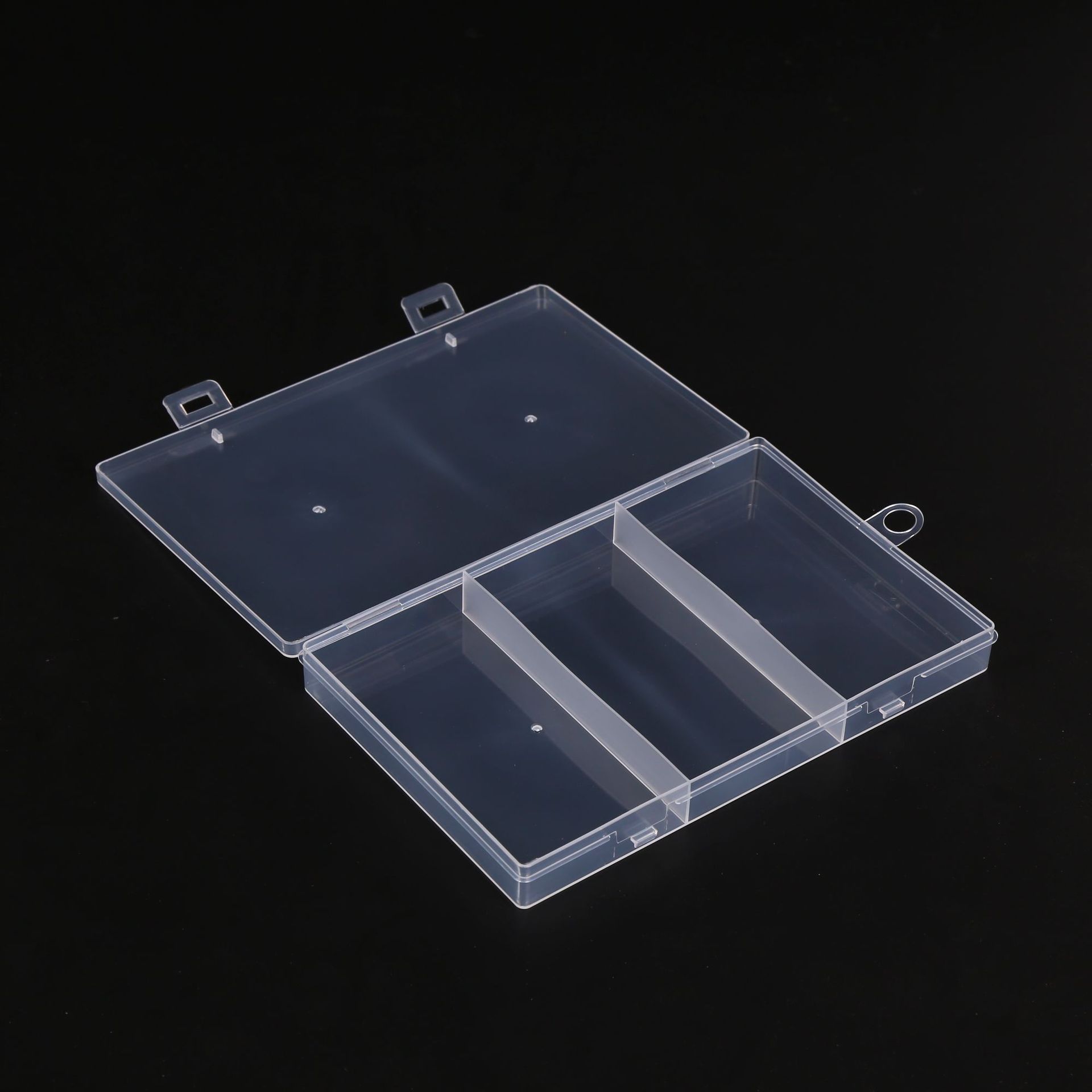 3 rejilla costura herramienta caja de almacenamiento de plástico transparente elemento electrónico accesorios artes de pesca joyería caja de PP caja rectangular