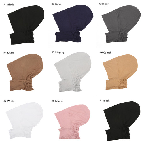 Malaysia Modulus Stretch Elastic Neck Cover Base Hat Sports Headband Solid Color Scarf Inner Head Protection