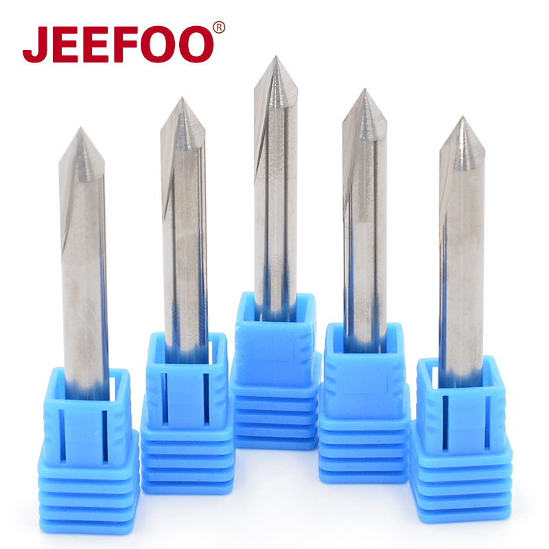 杰峰6,8,10,12国产双刃倒角刀铝用数控雕刻合金钨钢倒角铣刀具JE