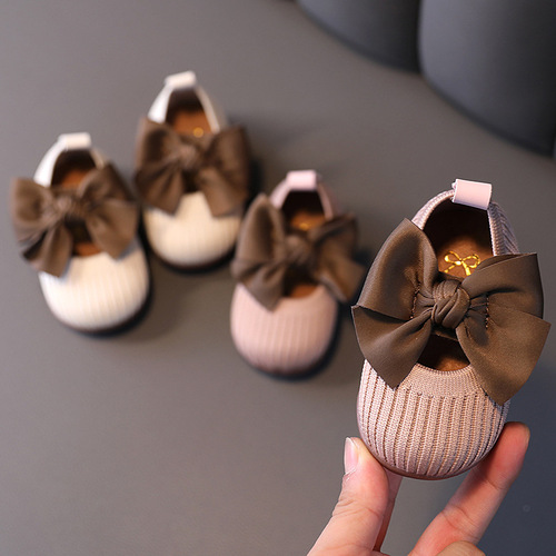 Baby toddler shoes spring and autumn 0-2 years old one year old children's shoes princess shoes girls small leather shoes non-slip soft bottom baby shoes
