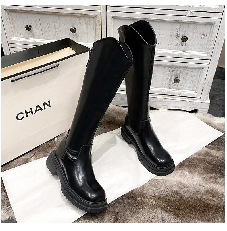 Bốt nữ cao cổ đế dày kiểu dáng thon gọn, gót thô 6–8 cm, phong cách Hàn Quốc — 618-11 màu cà phê, 618-11 màu đen, 618-12 màu cà phê (bên trong tăng 3CM), 618-12 màu đen (bên trong tăng 3CM) chi tiết 26
