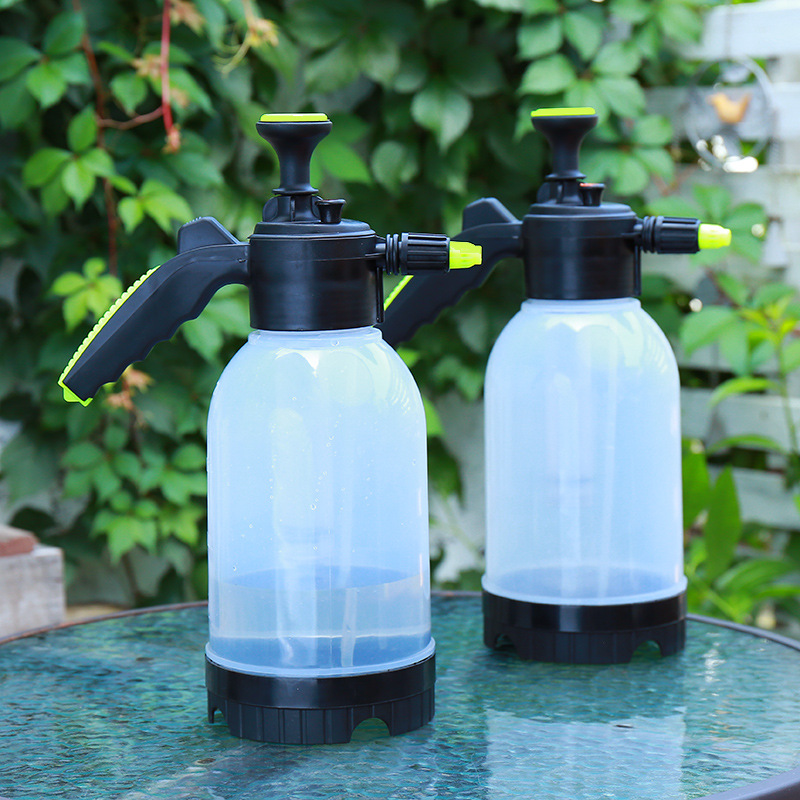 Regadera pulverizadora manual de 2L, alta presión, transparente, para jardinería y uso doméstico