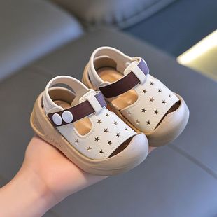 2025 New Baby 0-3 Years Old Toddler Shoes Summer Baby Toddler Toe Anti-kick Anti-slip Soft Bottom Boys Sandals