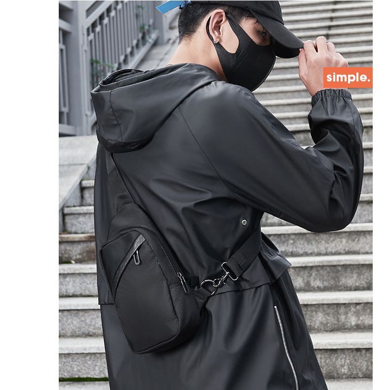 New Oblique Span Men's Multi-functional Small Backpack Single Shoulder Satchel Trendy Breast Bag Casual Versatile Fashion Trendy Men_voghion.com