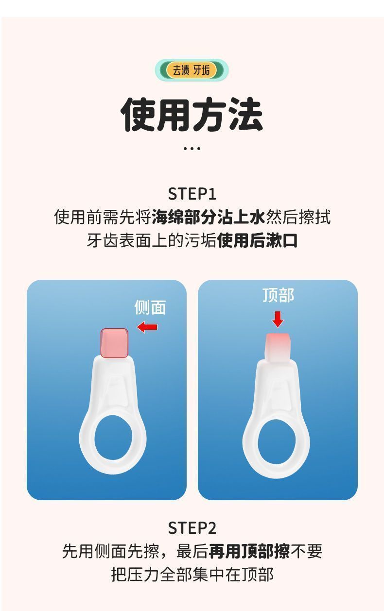 Tooth Cleaning Eraser for Kids and Adults, Dental Stain Remover Eraser, Effective Tartar and Black Stain Removal Tool