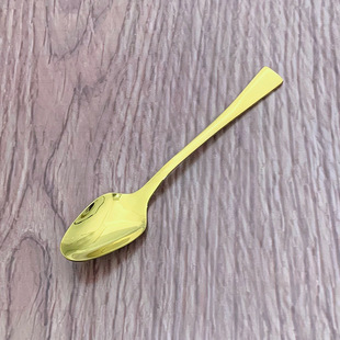 Stainless Steel Golden Fishtail Tea Spoon Creative Golden Spoon Seasoning Mini Spoon Gold-Plated Western Tea Spoon Teaspoon Spoon