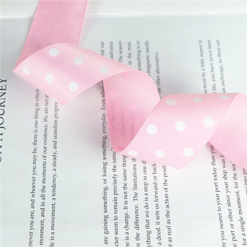 3.8CM 도트 스레드 벨트 포장 리본 수제 DIY 헤어 액세서리 인쇄 리본 어린이 헤어 액세서리