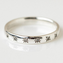 新品跨境欧美合金几何八芒星戒指饰品女简约食指戒指厂家销售