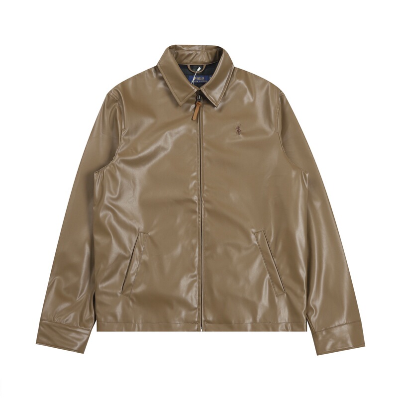 Correct Version of High Version of Raff Rl Leather Jacket, Handsome Detroit Jacket, Autumn and Winter Quilted Motorcycle Jacket, Same Style for Men and Women Correct Version of High Version of Raff Rl Leather Jacket, Handsome Detroit Jacket, Autumn and Winter Quilted Motorcycle Jacket, Same Style for Men and Women