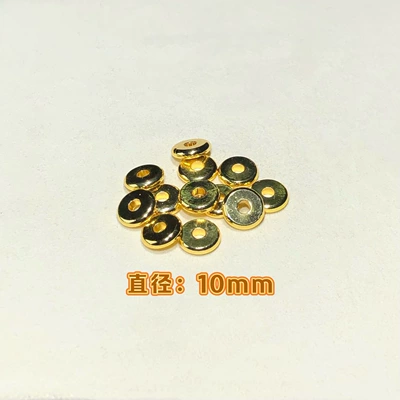 Cube Spacer Beads Spacer Bracelet – Zərgərlik ara hissələri - gold-spacer-diameter-10mm-10-pieces