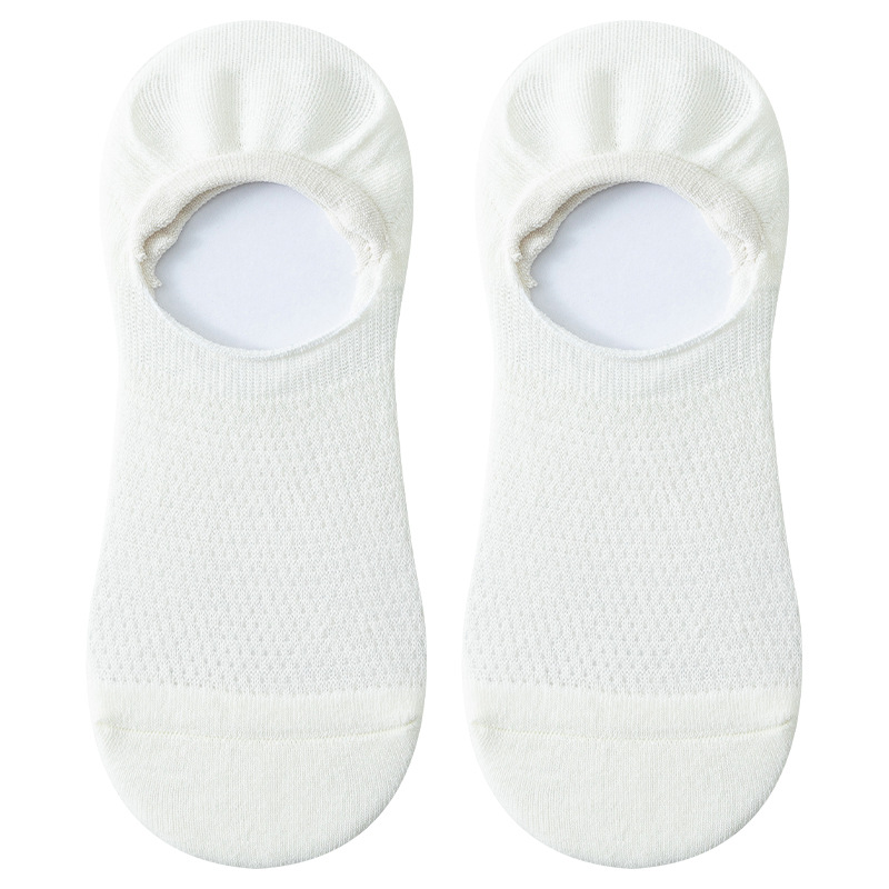 Calcetines de barco para mujeres de verano delgados calcetines de malla transpirables, calcetines de algodón sin hueso, calcetines invisibles al por mayor.