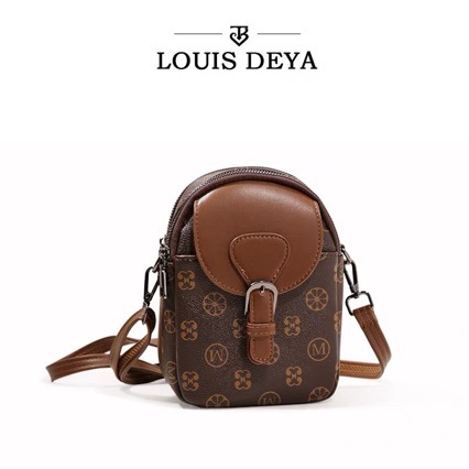 LOUIS DEYA多层手机包肥皂包印花时尚单肩斜挎包包女大容量高级感