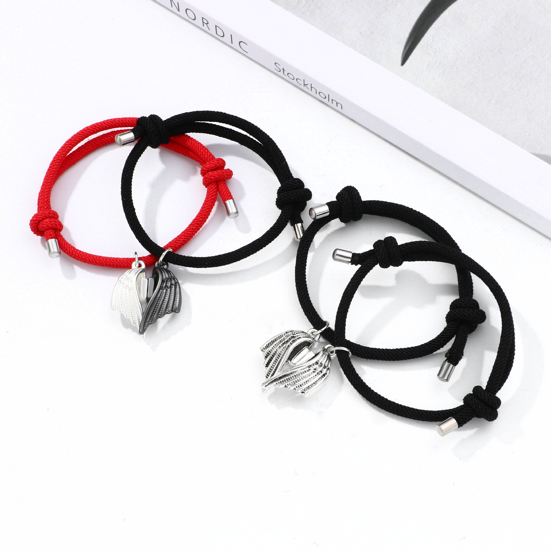 Elegant Classic Style Wings Alloy Plating Valentine's Day Couple Bracelets display picture 7