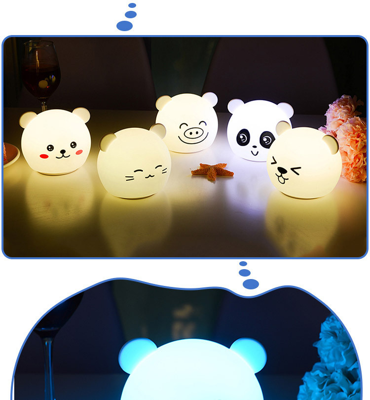 遥控蓝牙音乐硅胶小夜灯拍拍灯氛围灯干电池款undefined