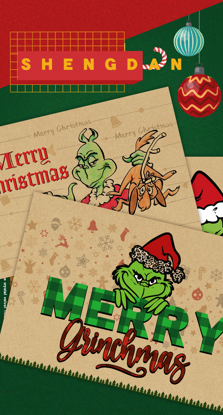 Tapete de natal grinch antiderrapante e absorvente_voghion.com