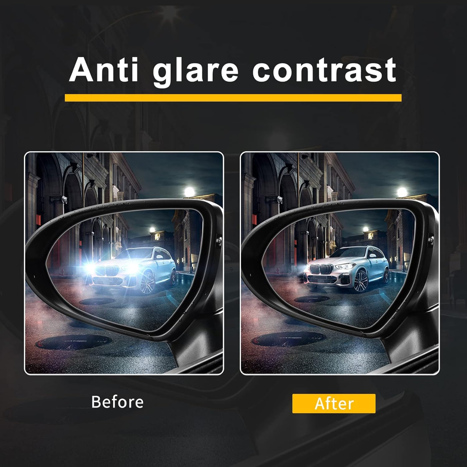 Car rearview mirror film anti-reflection drop reflection car modification anti-high beam reverse mirror side window waterproof and rainproof
