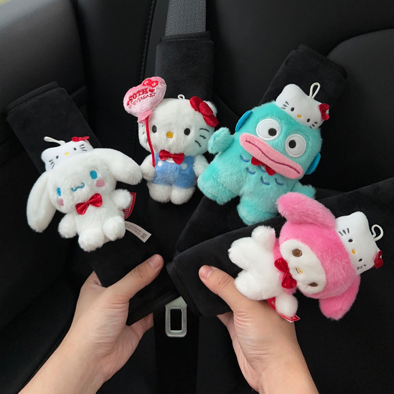 Protector de Hombro para Cinturón de Seguridad de Auto de Poliéster, Diseño de Dibujos Animados para Automóvil