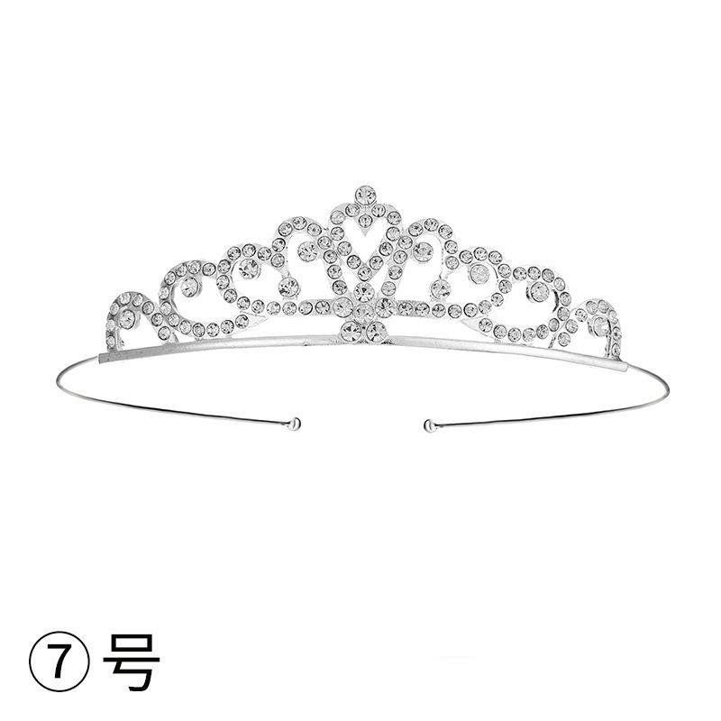 Diadema con Corona de Princesa Infantil de Metal Galvanizado para Cumpleaños y Fiestas image 14