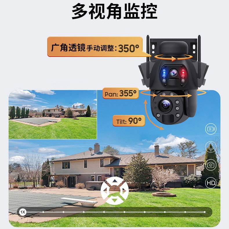 Ubox doble pantalla baja energía solar 4G vigilancia HD 20x zoom óptico cámara de vigilancia solar