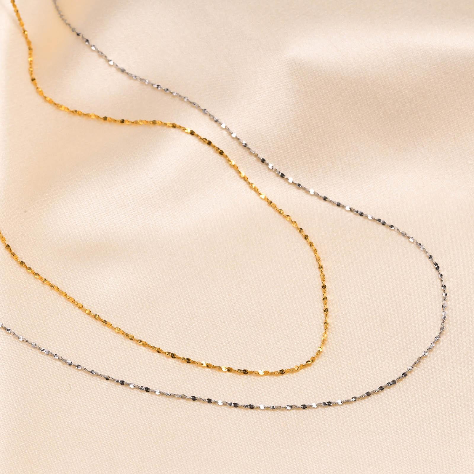 201 Stainless Steel Chain Material Daily Occasion Wholesale Jewelry Simple Style Geometric 201 Stainless Steel Gold Plated Stainless Steel Necklaces
