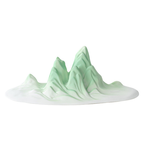 Ceramic Thousand Miles of Rivers and Mountains Rockery Ornaments New Chinese Zen Style Home Entrance Fish Tank Landscape Soft Desktop Decoration