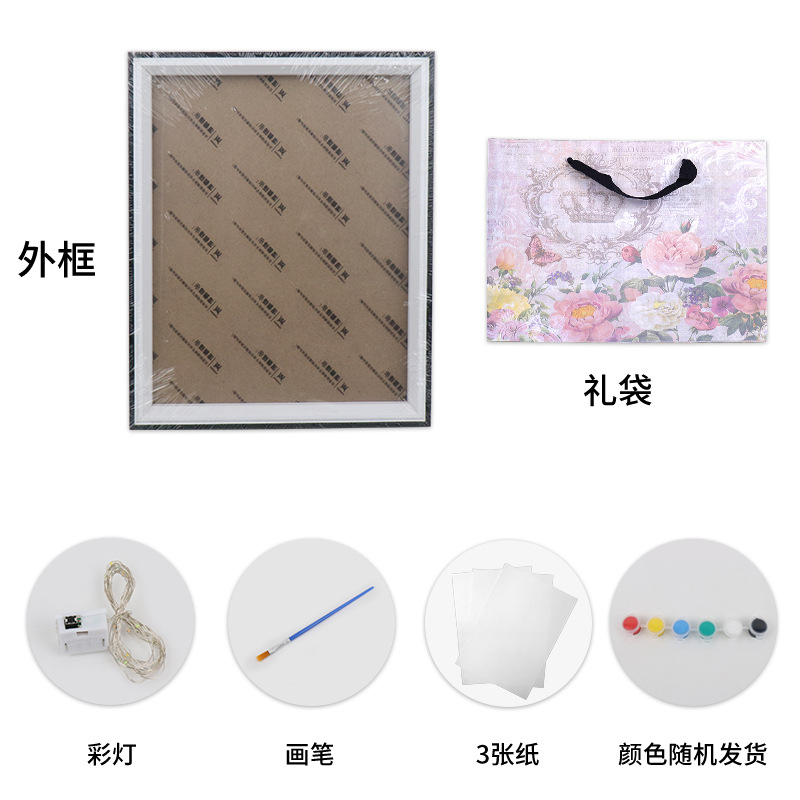 Factory in Stock DIY Couple Baby Hand Print Photo Frame Simple Table-Top Picture Frame Wall-Mounted 10-Inch 60/Box Wholesale