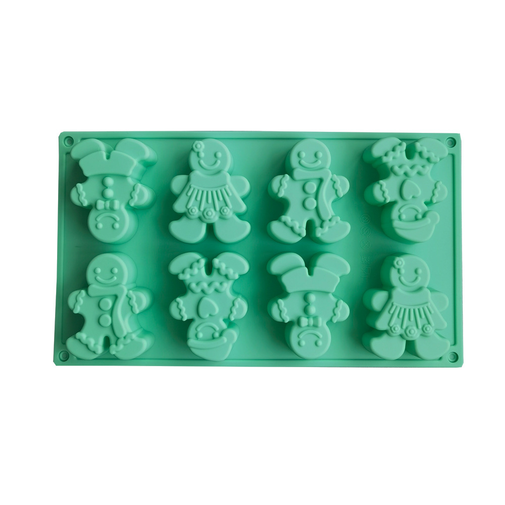 8 muñecos de nieve 76 molde de silicona pastel helado pudín molde de postre jabón utensilios