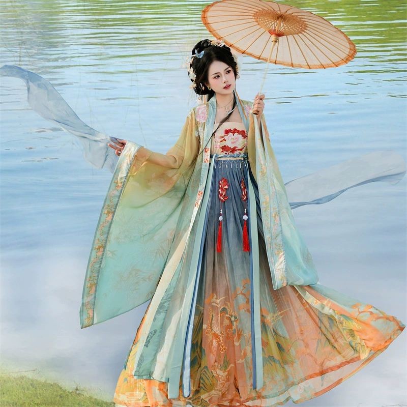 Танская юбка Hanfu женщина 2024 новая весна и лето