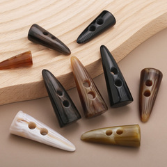 Wholesale Resin Imitation Ox Horn Buttons Cashmere Coated Wool Overcoat Woolen Coat Ox Horn Buttons Women's Style Windbreaker Decorative Buttons