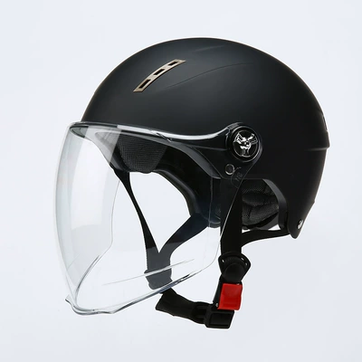 Motosiklet kaskı (dəbilqə) helmet four seasons unisex - black-helmet
