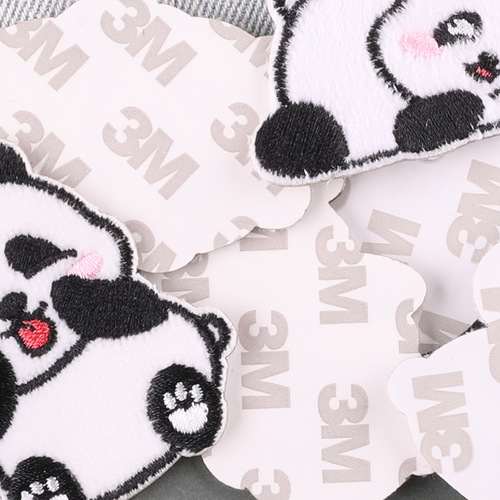 Strawberry computer embroidery label embroidery stickers cartoon animal panda clothing accessories patch stickers original self-adhesive cloth stickers
