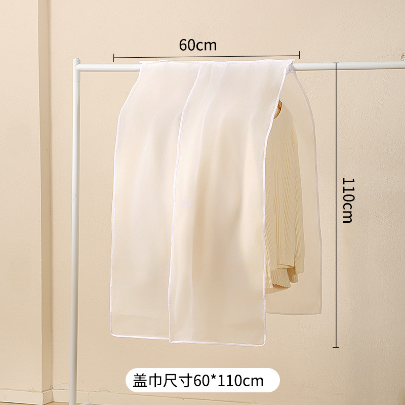 Funda antipolvo tridimensional engrosada, bolsa de almacenamiento de ropa a prueba de polvo, bolsa para colgar ropa transparente e impermeable de PEVA para el hogar con funda impresa. image 7