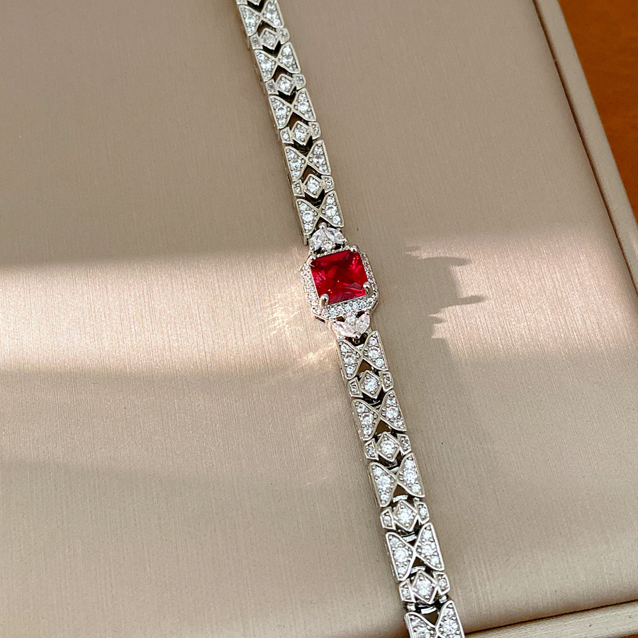 Palacio estilo de piedra cuadrada collar ligero lujo nicho collar de clavícula de alta calidad temperamento refinado conjunto de joyas personales