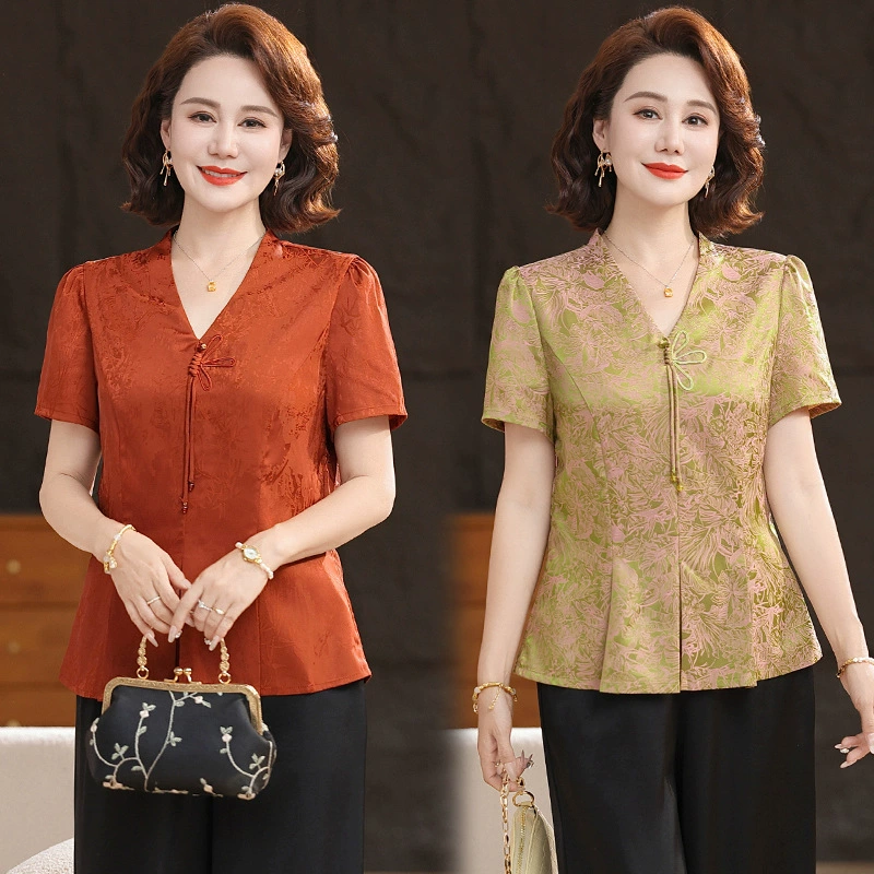 Мама наряд Летняя новая мода национальная футболка маленькая рубашка