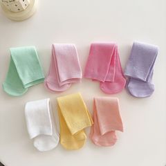 2024春季新品防臭純色韓版豎條紋女童襪