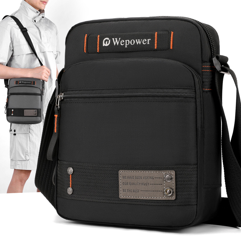 WEPOWER nuevo bolso de mensajero bolso de hombro para hombre bolso de hombre impermeable y resistente al desgaste multicapa bolso de viaje de ocio ligero