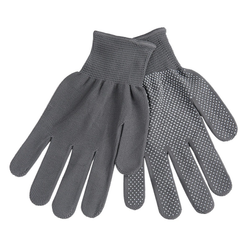 Guantes de protección laboral guantes antideslizantes de nylon conductor conducción dispensación delgada guantes de trabajo de plástico de 13 pines hombres y mujeres