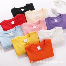 定制儿童圆领重磅卫衣印字Logo广告衫班服团体服320g华棉糖果卫衣