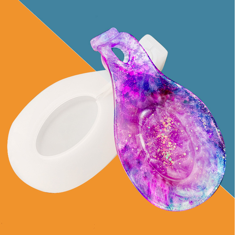 diy滴胶模具勺子托盘杯垫硅胶模具镜面摆件树脂杯垫亚马逊新品|ru