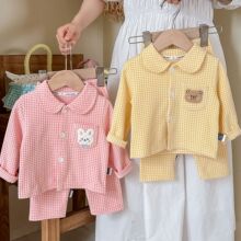 儿童睡衣套装秋男童磨毛德绒套中小童宝宝家居服两件套女童2025