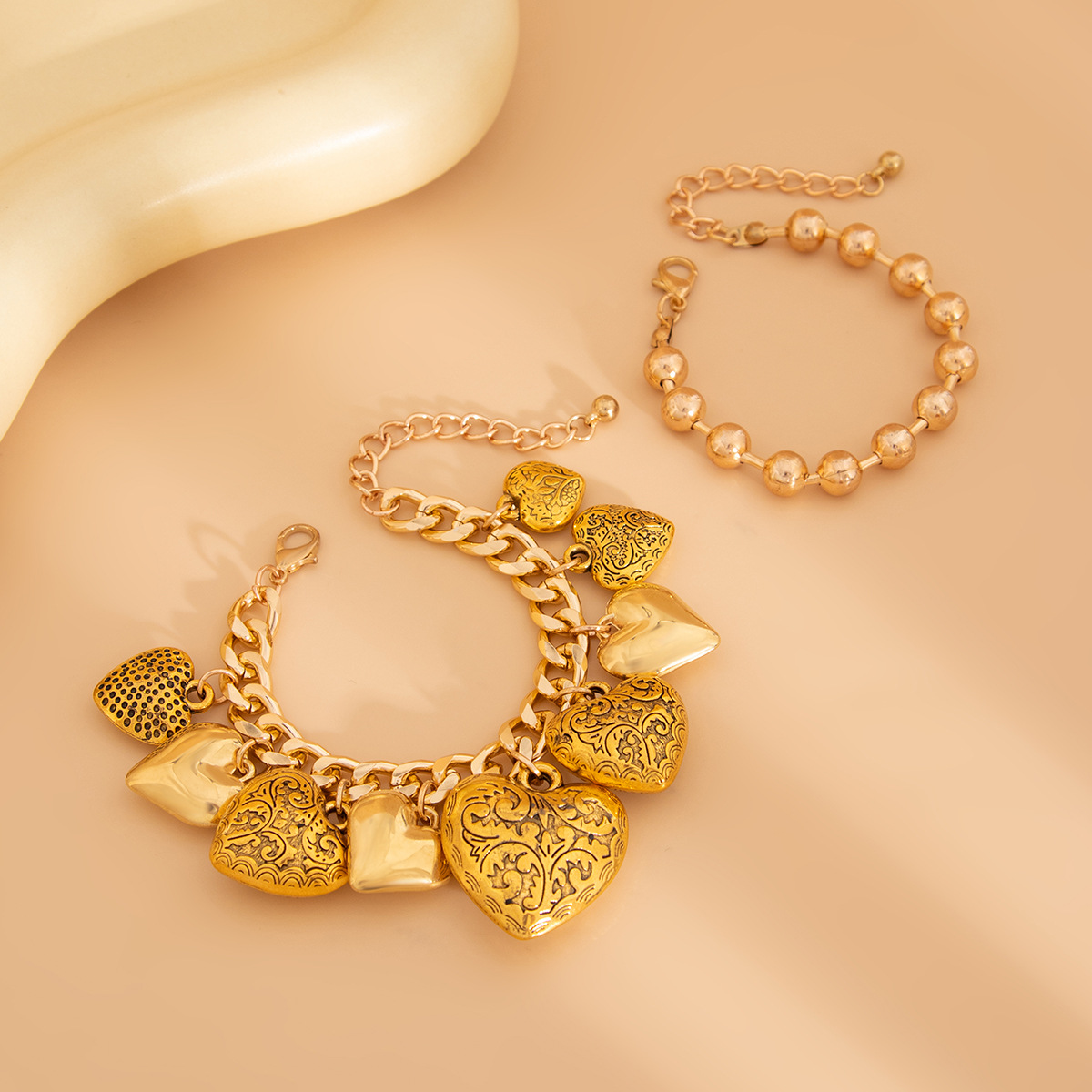 Rétro Style Classique Métal Forme De Cœur Femmes Ensemble De Bijoux display picture 17