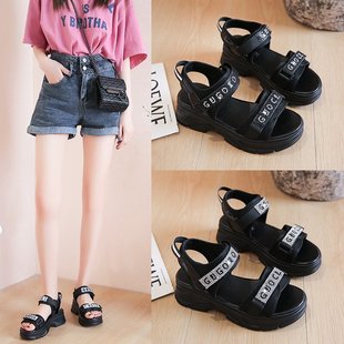 Sports Daddy sandals for women ins trendy 2023 Summer new trendy platform Velcro Roman beach shoes for women
